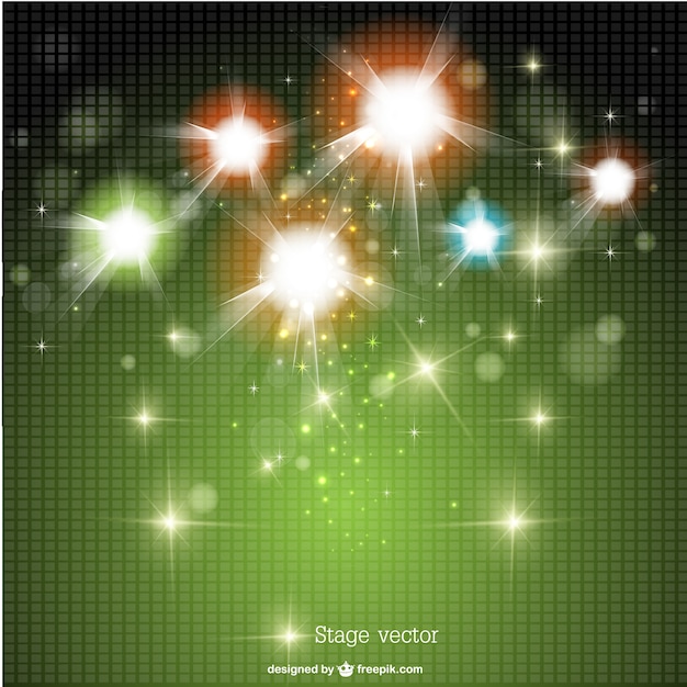 Green polygonal background with sparkling lights