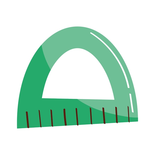 Free Vector green protractor school supply