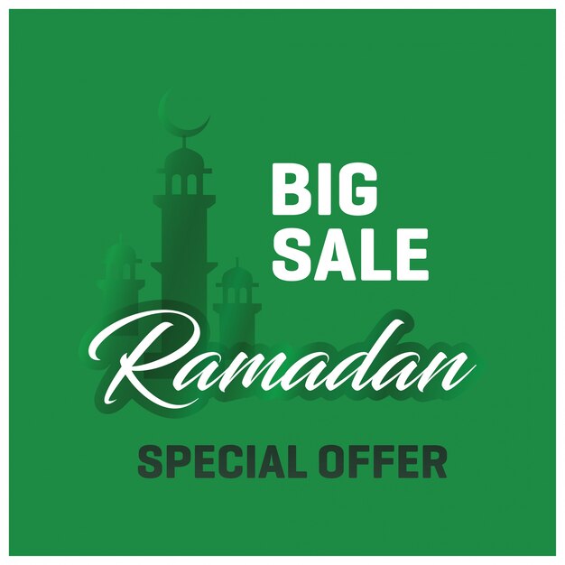 Green ramadan sale background