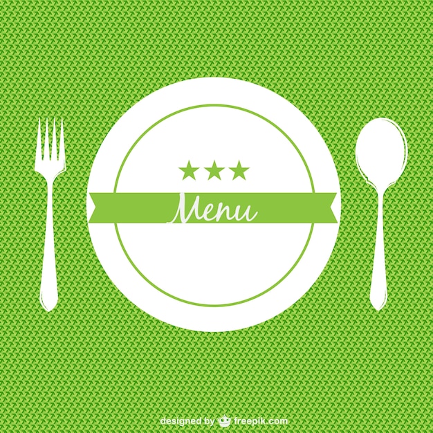 Free Vector green restaurant menu background