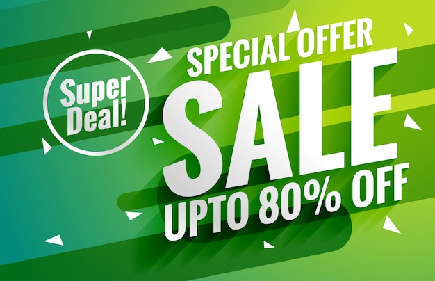 Green sale banner