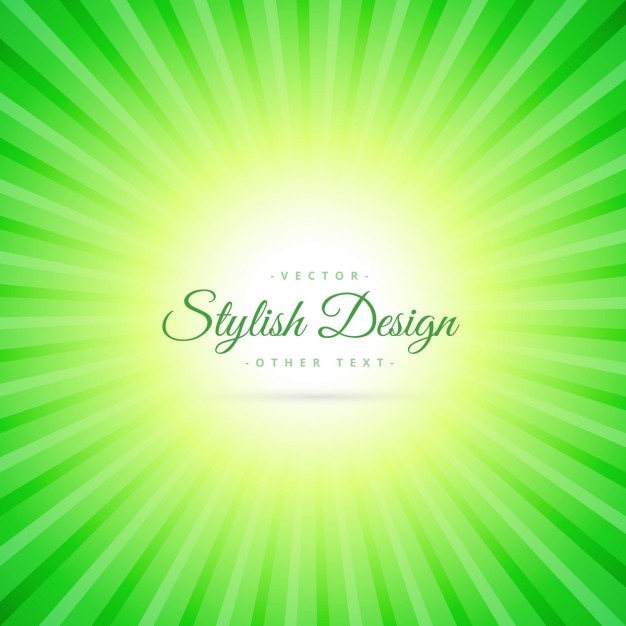 Green sunburst background