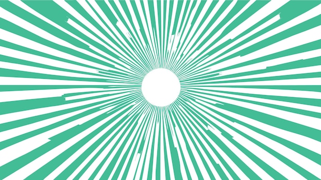 Free Vector green sunburst rays vector