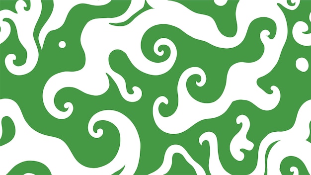 Free vector green swirl pattern abstract background