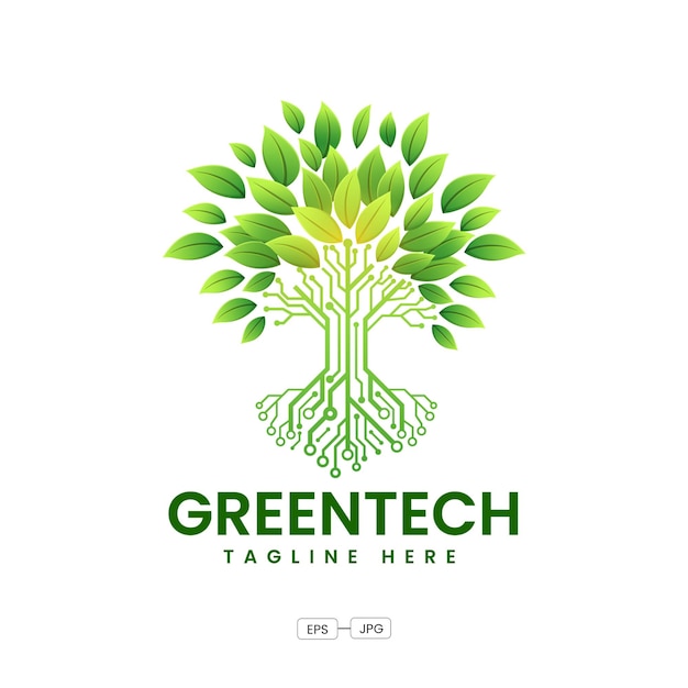 Free vector green tech vector logo design