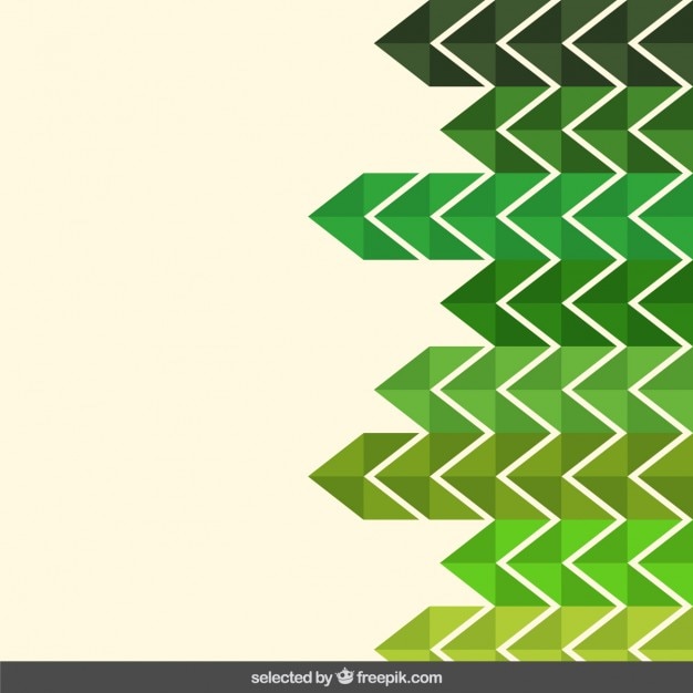 Free Vector green tones zigzag background