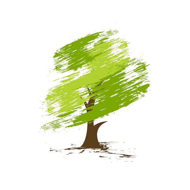 Green Tree Eco Background Vector illustration