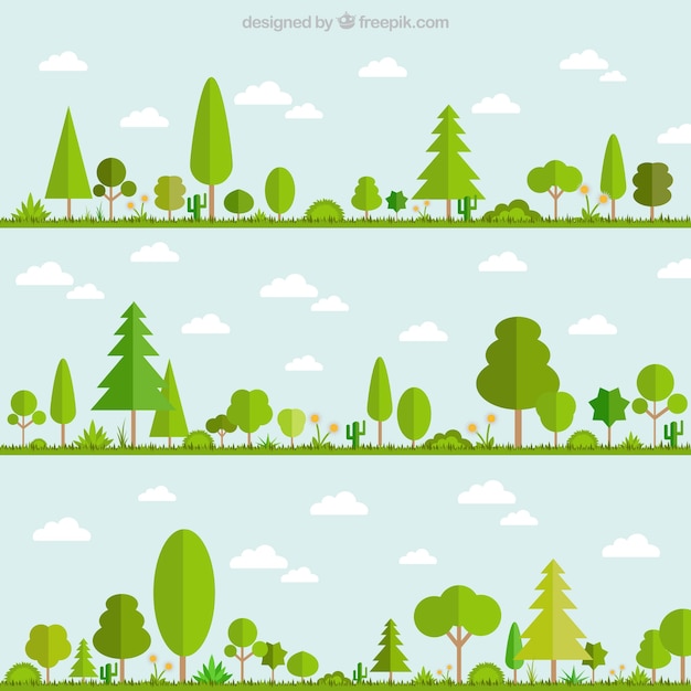 Green trees