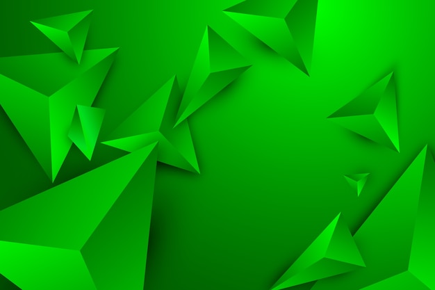 Green triangle background with vivid colors