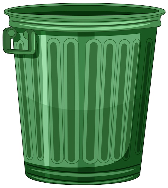 Free Vector green vector trash can illustration