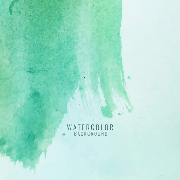 Green watercolor abstract stain