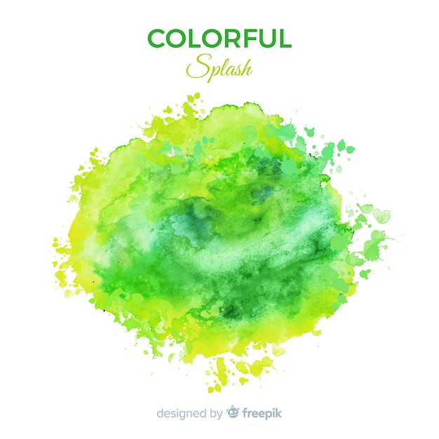 Free Vector green watercolor splash background