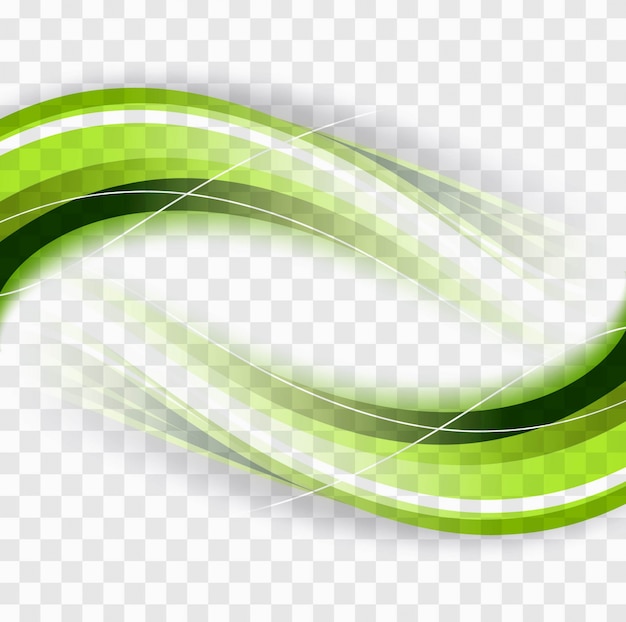 Green wavy shapes