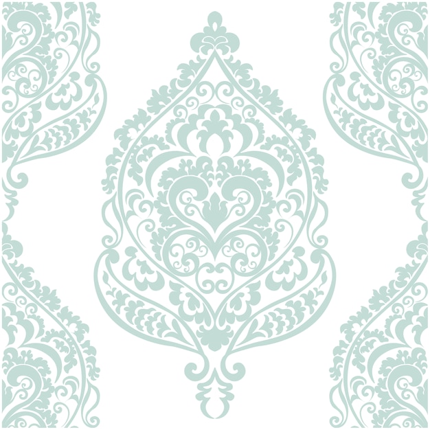 Green and white ornamental pattern background