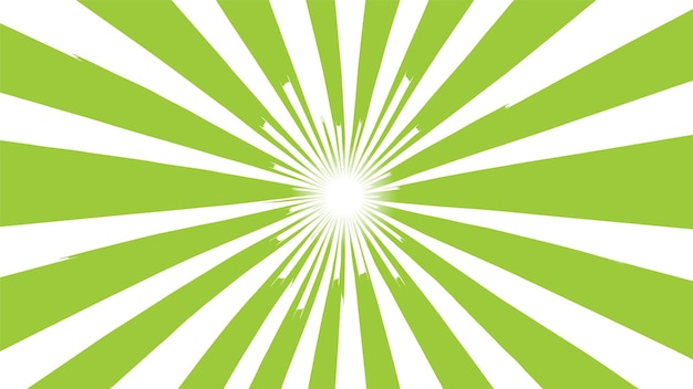 Free Vector green and white striped sun burst