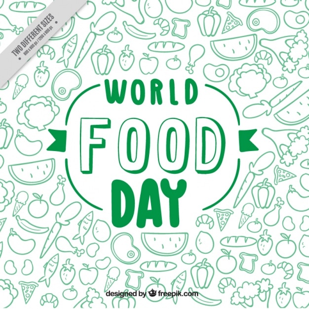 Free Vector green world food day background