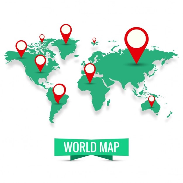 Green world map