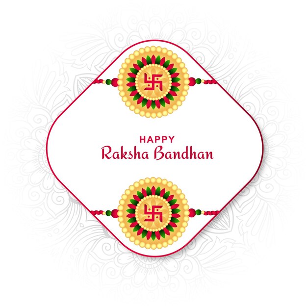 Greeting card design with raksha bandhan celebration background