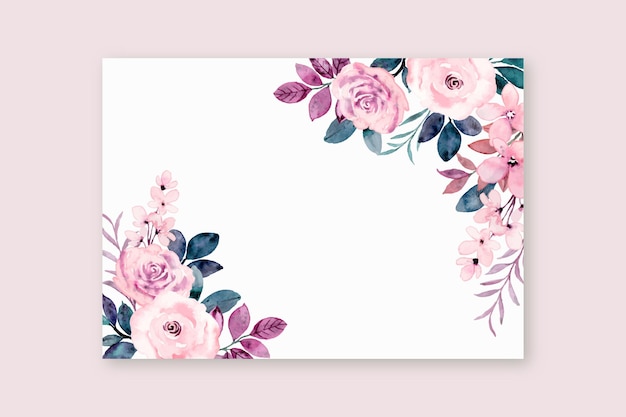 Free Vector greeting card with pink rose flower