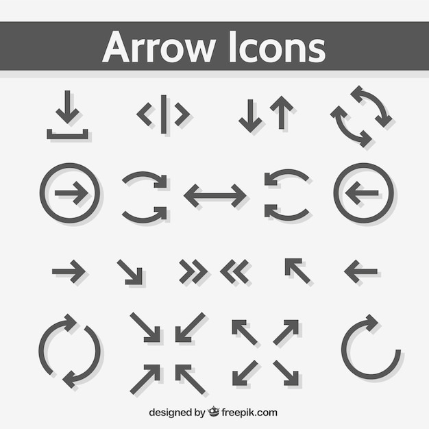 Grey arrow icons