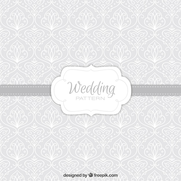 Free vector grey decorative wedding pattern