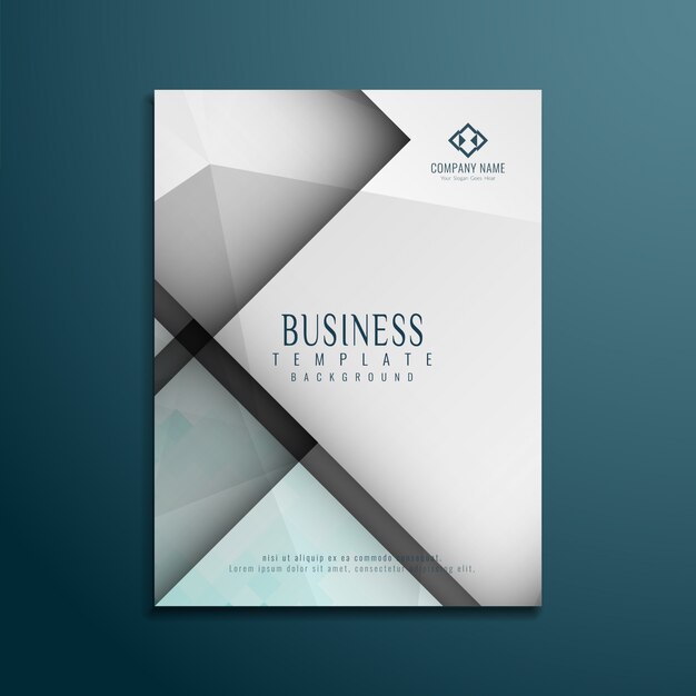 Grey geometric business brochure design