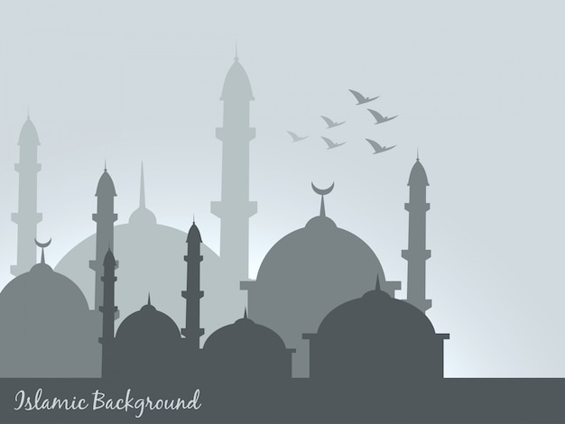 Grey islamic background