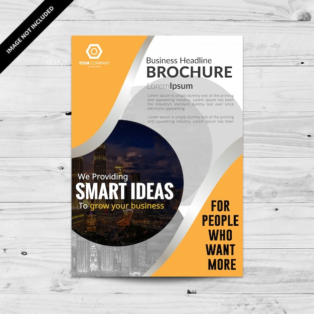 Grey and orange business brochure