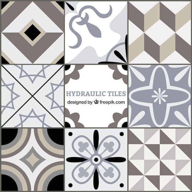 Free Vector grey tones geometric tiles 