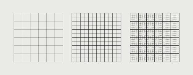 Grid backgrounds in black and white colors Wireframe