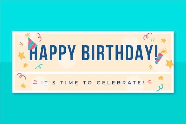 Grid birthday facebook cover template