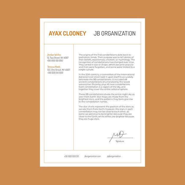 Grid jb non-profit organization letterhead