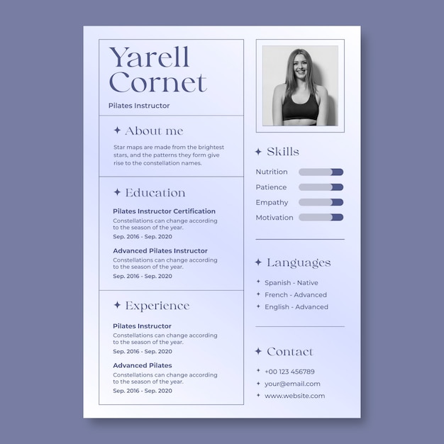 Grid modern resume template