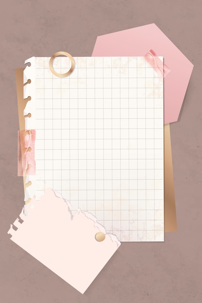 Grid paper note template