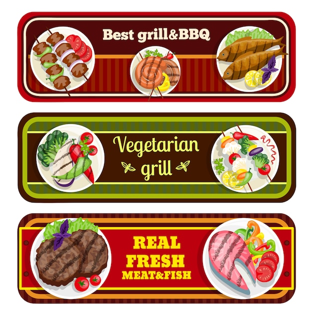 Grill Dishes Banners