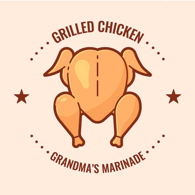 Grilled chicken logo