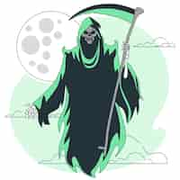 Free vector grim reaper concept illustration