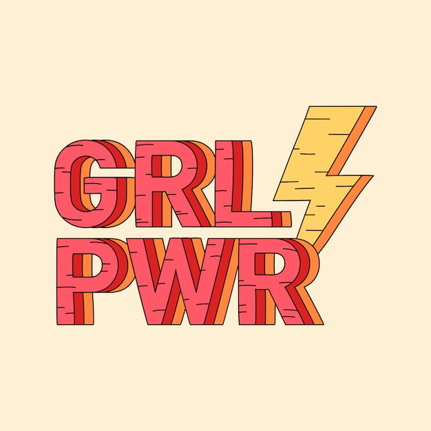 Grl Pwr girl power badge