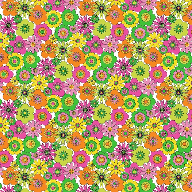 Groovy floral pattern