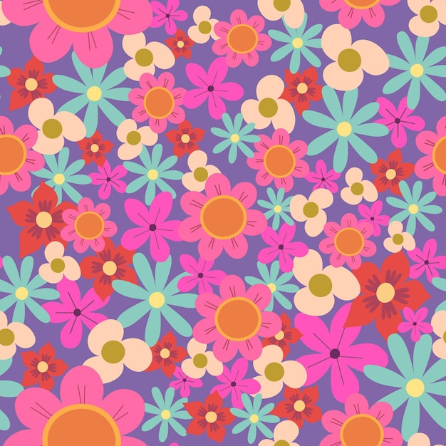 Groovy floral pattern