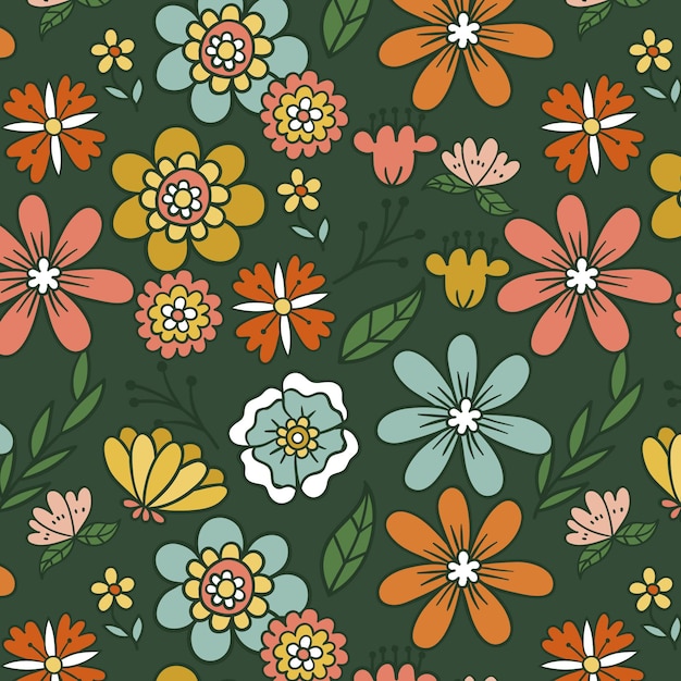 Groovy floral pattern