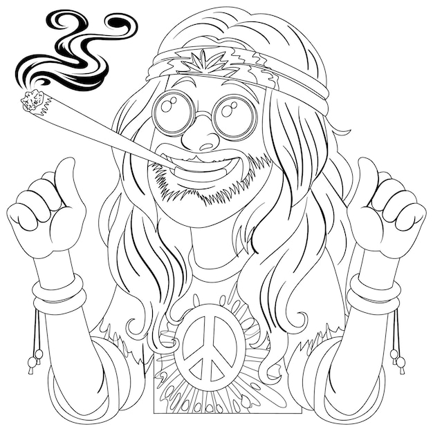 Free Vector groovy peace advocate vector illustration