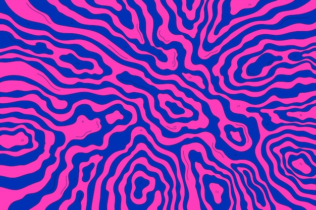 Groovy psychedelic hand drawn background