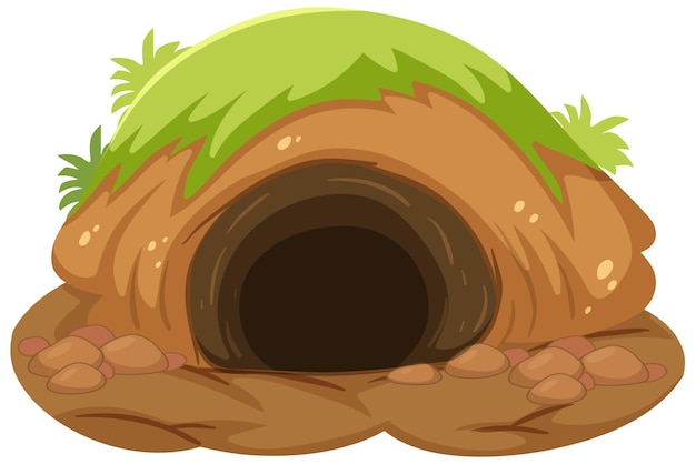 Free vector ground animal hole isolated on white background