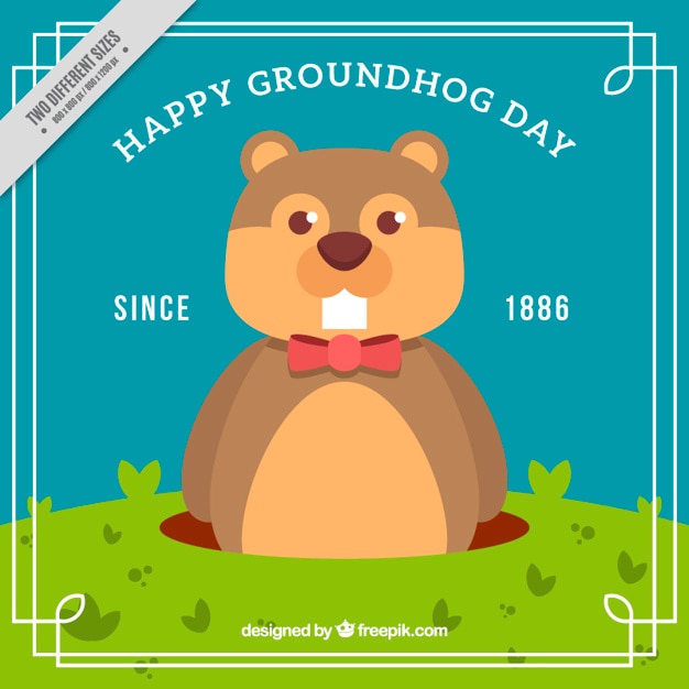 Free Vector groundhog day since 1886 background