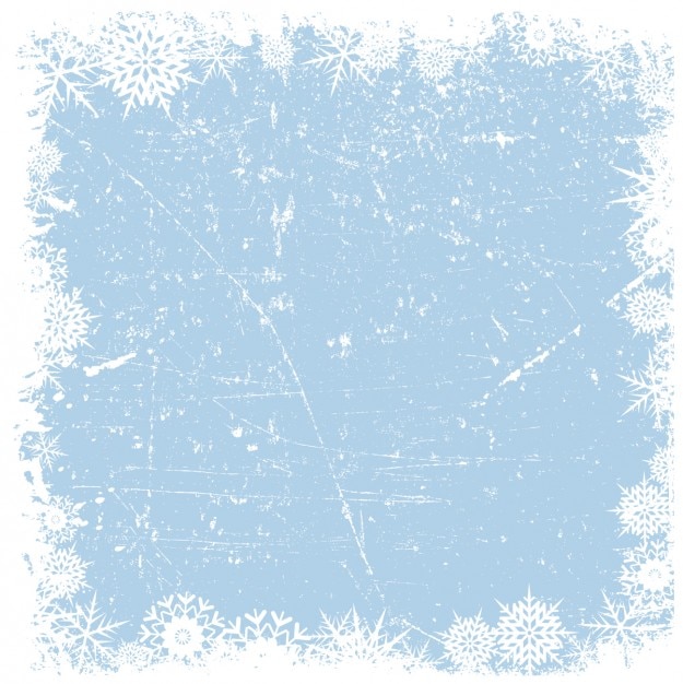 Free Vector grounge snowflakes frame on iced background