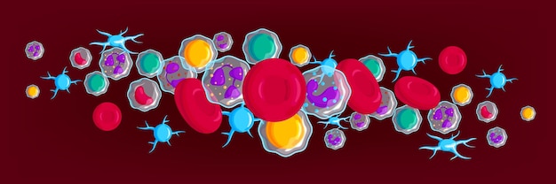 Free Vector group of blood cells illustration