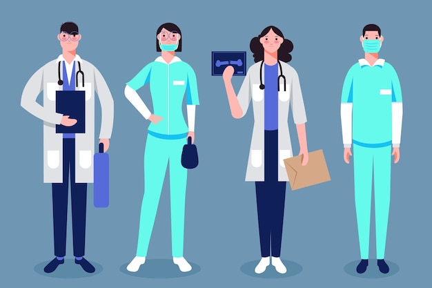 Free Vector group of healthcare professionals