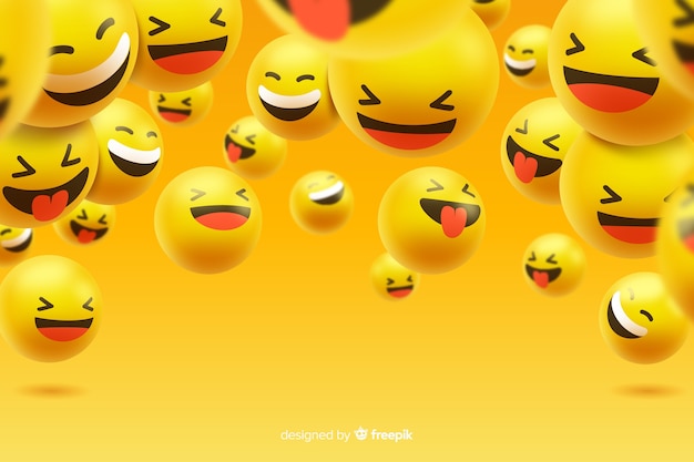 Free Vector group of laughing emoji characters