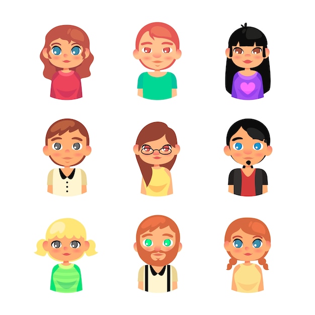 Group of people avatars